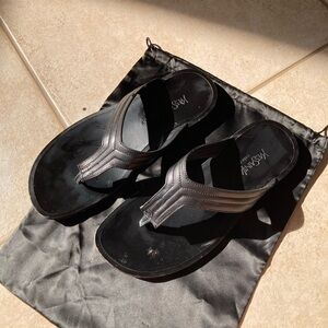 Men’s Yves Saint Laurent Black Leather Sandals